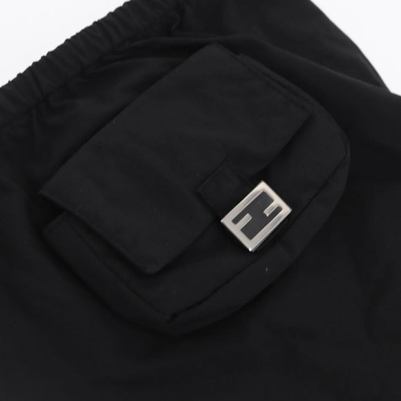FENDI Stulpen Nylon Schwarz Auth 163473V