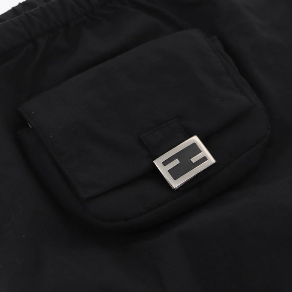 FENDI Leg Warmers Nylon Black Auth 163473V