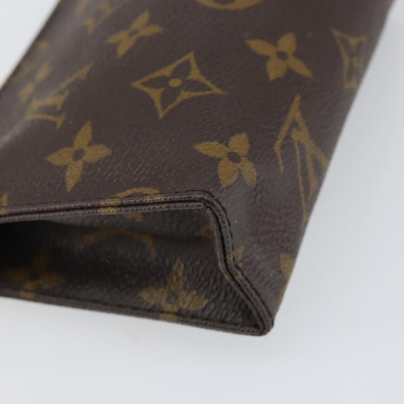 LOUIS VUITTON Monogram Poche Toilette 15 Pouch M47546 LV Auth 163477