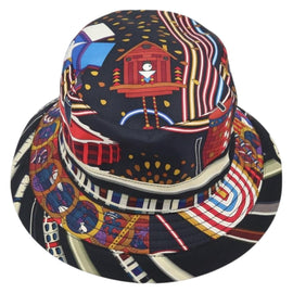 HERMES Hat Silk Multicolor Auth 163485V - 0