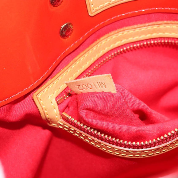 LOUIS VUITTON Monogram Vernis Reade PM Hand Bag Red Rouge M91088 LV Auth 163495