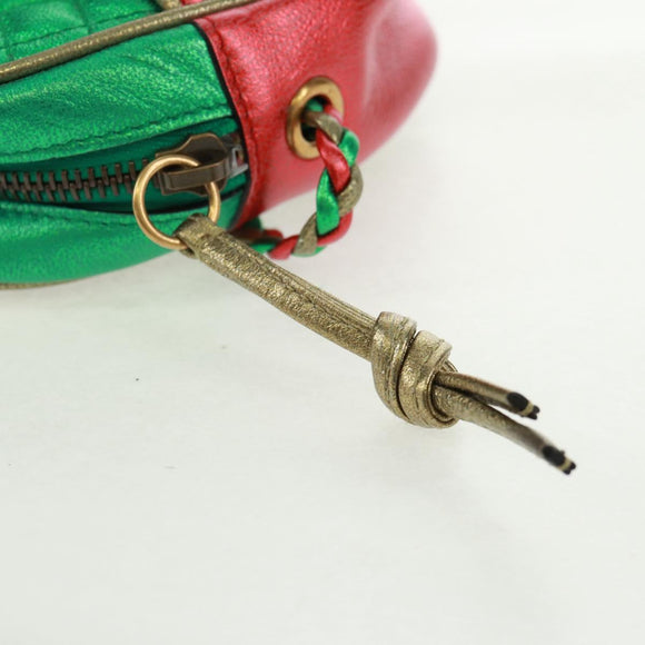 GUCCI Zumi Shoulder Bag Leather Multicolor Gold 534951 Auth 163498V