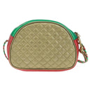 GUCCI Zumi Shoulder Bag Leather Multicolor Gold 534951 Auth 163498V-3