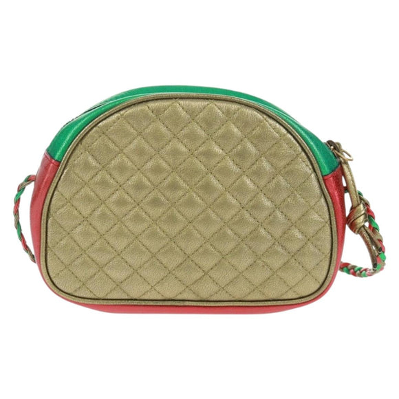 GUCCI Zumi Shoulder Bag Leather Multicolor Gold 534951 Auth 163498V