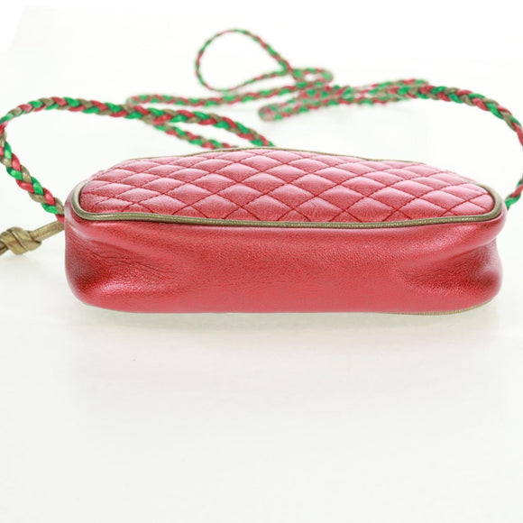 GUCCI Zumi Shoulder Bag Leather Multicolor Gold 534951 Auth 163498V