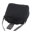 FENDI Mamma Baguette Shoulder Bag Nylon Black Silver Auth 163500-19