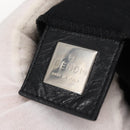 FENDI Mamma Baguette Shoulder Bag Nylon Black Silver Auth 163500-20