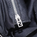 FENDI Mamma Baguette Shoulder Bag Nylon Black Silver Auth 163500-23