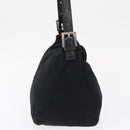 FENDI Mamma Baguette Shoulder Bag Nylon Black Silver Auth 163500-4