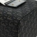 Christian Dior Trotter Canvas Vanity Hand Bag Black Silver Auth 163501V-11
