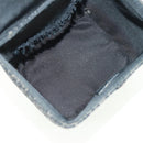 Christian Dior Trotter Canvas Vanity Hand Bag Black Silver Auth 163501V-19