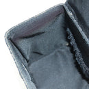 Christian Dior Trotter Canvas Vanity Hand Bag Black Silver Auth 163501V-21