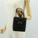 Christian Dior Trotter Canvas Vanity Hand Bag Black Silver Auth 163501V-24