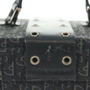 Christian Dior Trotter Canvas Vanity Hand Bag Black Silver Auth 163501V-4