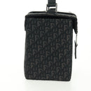 Christian Dior Trotter Canvas Vanity Hand Bag Black Silver Auth 163501V-6