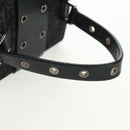 Christian Dior Trotter Canvas Vanity Hand Bag Black Silver Auth 163501V-8