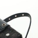 Christian Dior Trotter Canvas Vanity Hand Bag Black Silver Auth 163501V-9