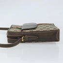 GUCCI GG Supreme Web Sherry Line Shoulder Bag PVC Beige Gold Auth 163502-4