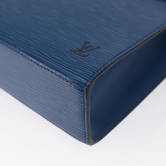 LOUIS VUITTON Epi Malesherbes Hand Bag Blue M52375 LV Auth 163509