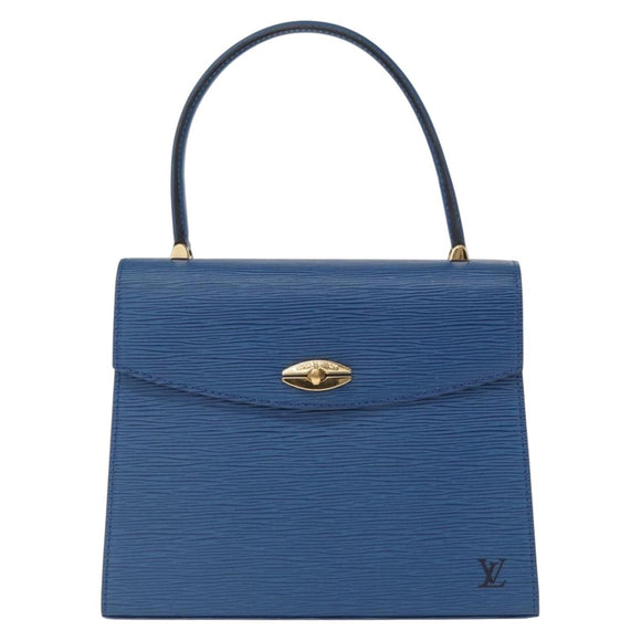 LOUIS VUITTON Epi Malesherbes Hand Bag Blue M52375 LV Auth 163509