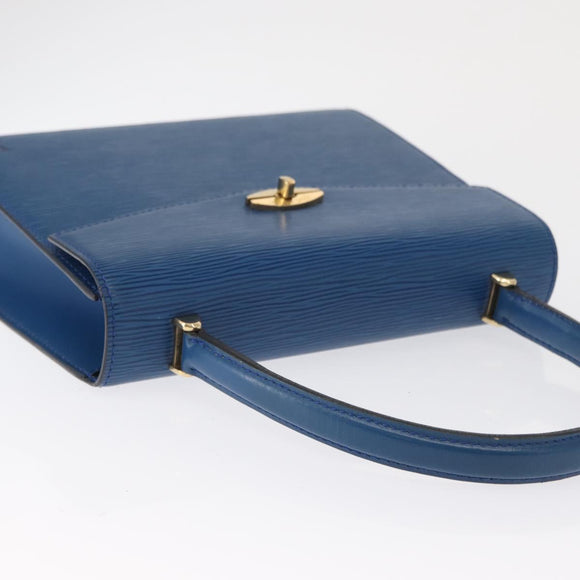 LOUIS VUITTON Epi Malesherbes Hand Bag Blue M52375 LV Auth 163509