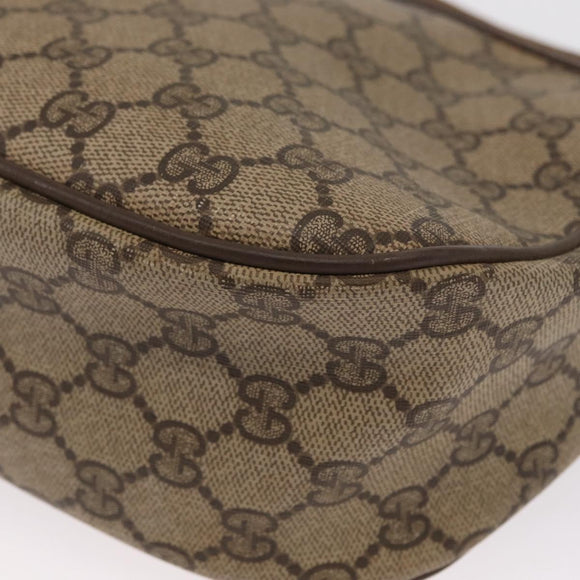 GUCCI GG Supreme Web Sherry Line Bag PVC Beige Gold 89 02 032 Auth 163510