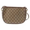 GUCCI GG Supreme Web Sherry Line Bag PVC Beige Gold 89 02 032 Auth 163510-2