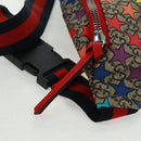 GUCCI Children GG Supreme Waist bag PVC Beige Silver 502095 Auth 163511V-15