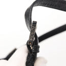 FENDI Mamma Baguette Shoulder Bag Nylon Black Silver Auth 163515-9