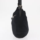 FENDI Mamma Baguette Shoulder Bag Nylon Black Silver Auth 163515-3