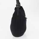 FENDI Mamma Baguette Shoulder Bag Nylon Black Silver Auth 163515-4