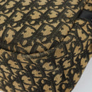 Christian Dior Trotter Canvas Shoulder Bag Black Gold Auth 163518-10