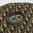 Christian Dior Trotter Canvas Shoulder Bag Black Gold Auth 163518-15