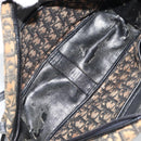 Christian Dior Trotter Canvas Shoulder Bag Black Gold Auth 163518-17