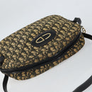 Christian Dior Trotter Canvas Shoulder Bag Black Gold Auth 163518-6