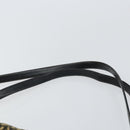 Christian Dior Trotter Canvas Shoulder Bag Black Gold Auth 163518-8
