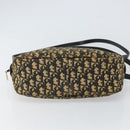 Christian Dior Trotter Canvas Shoulder Bag Black Gold Auth 163518-9