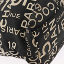 CHANEL By Sea Line Tote Bag Canvas Black Silver CC Auth 163519-15