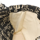 CHANEL By Sea Line Tote Bag Canvas Black Silver CC Auth 163519-19