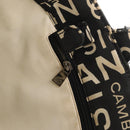 CHANEL By Sea Line Tote Bag Canvas Black Silver CC Auth 163519-20