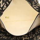 CHANEL By Sea Line Tote Bag Canvas Black Silver CC Auth 163519-21