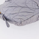 PRADA Flower Quilted Shoulder Bag Leather Gold lavender Auth 163520-15