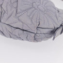 PRADA Flower Quilted Shoulder Bag Leather Gold lavender Auth 163520-16
