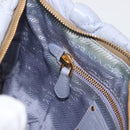 PRADA Flower Quilted Shoulder Bag Leather Gold lavender Auth 163520-23