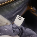 PRADA Flower Quilted Shoulder Bag Leather Gold lavender Auth 163520-11