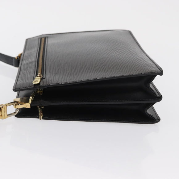 LOUIS VUITTON Epi Angian Shoulder Bag 2way Black M52112 LV Auth 163521