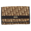 Christian Dior Trotter Canvas Chain Shoulder Bag Beige Gold Auth 163522-2