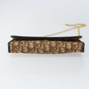 Christian Dior Trotter Canvas Chain Shoulder Bag Beige Gold Auth 163522-9