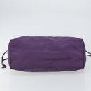 PRADA Tote Bag Nylon Purple Silver Auth 163524-5