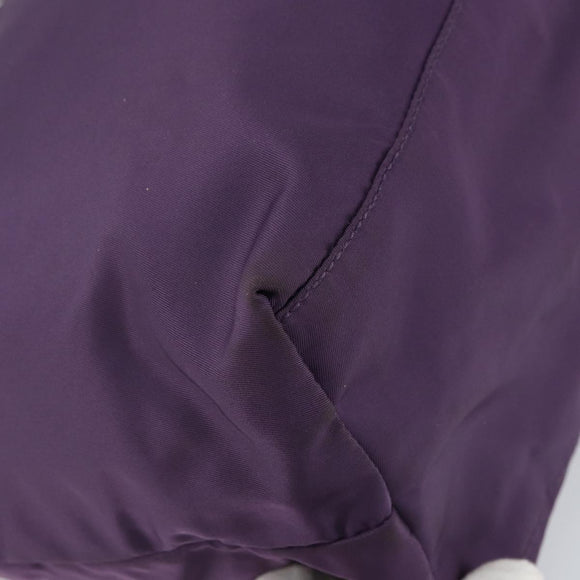 PRADA Tote Bag Nylon Purple Silver Auth 163524
